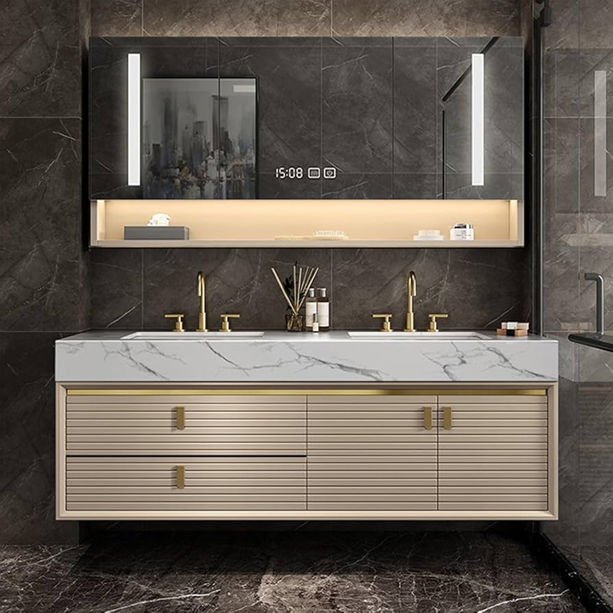 w#bdq♡ Amazon.com: Genpai Modern Floating Vanity - Double Sink